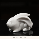 Tea Pet Hase aus Keramik, matt oder glänzend — Liegend matt