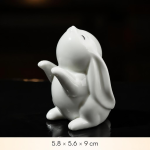 Tea Pet Hase aus Keramik, matt oder glänzend — Sitzend glänzend