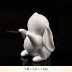 Tea Pet Hase aus Keramik, matt oder glänzend — Sitzend matt