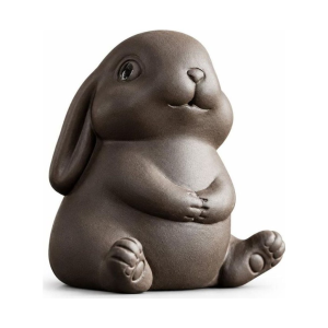 Tea Pet Hase aus violettem Ton