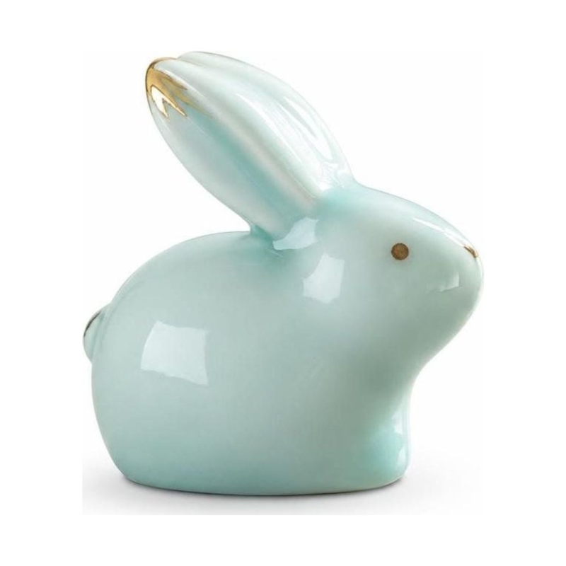 Tea Pet Hasenpaar aus glänzender Keramik