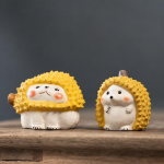 Tea Pet Igel aus violettem Ton