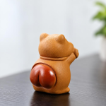 Tea Pet Katze aus Yixing-Ton für den Schreibtisch