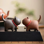 Tea Pet Katze aus Yixing-Ton mit Glöckchen