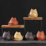 Tea Pet Katze aus Yixing-Ton (Zisha)