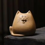Tea Pet Katze aus Yixing-Ton (Zisha)