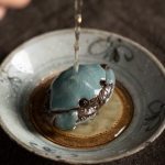 Tea Pet Krabbe aus Craquelé-Keramik
