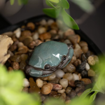 Tea Pet Krabbe aus Craquelé-Keramik