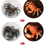 Tea Pet Krabbe aus Kunstharz