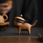 Tea Pet Kröte oder Katze aus Keramik