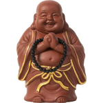 Tea Pet Lachender Buddha mit schwarzer Gebetskette