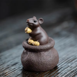 Tea Pet Maus aus Yixing-Ton — Graubraune Maus