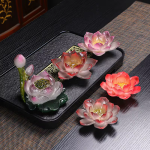 Tea Pet mit Lotusblüte aus Kunstharz