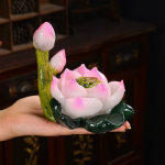Tea Pet mit Lotusblüte aus Kunstharz