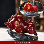 Tea Pet Ochse mit Farbwechsel — Sehr dunkles Bordeaux