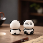 Tea Pet Pandabär aus Keramik