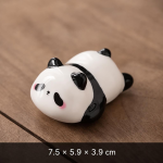 Tea Pet Pandabär aus Keramik — Liegend, rosige Wange