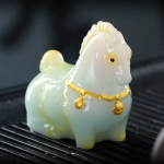Tea Pet Pferd aus Kunstharz mit Farbwechsel und Geschenkbox