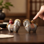 Tea Pet Pferd aus Resin mit Farbwechsel