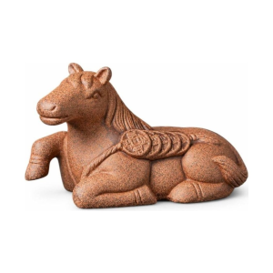 Tea Pet Pferd aus violettem Ton, Tierkreiszeichen Pferd