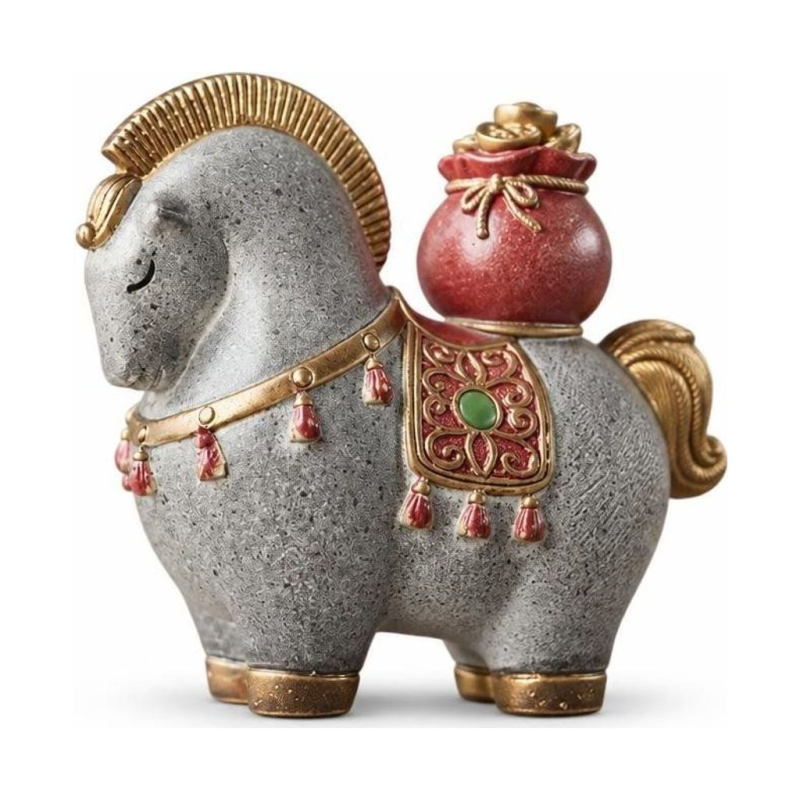 Tea Pet Pferd mit goldener Mähne