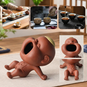 Tea Pet Pipi Boy aus violettem Ton