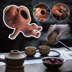 Tea Pet Pipi Boy aus violettem Ton
