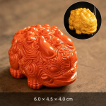 Tea Pet Pixiu aus Harz mit Farbwechsel — Korallorange