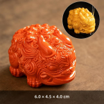 Tea Pet Pixiu aus Kunstharz — Orange-Rot