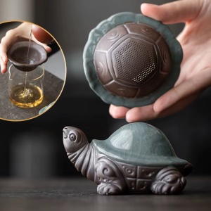 Tea Pet Schildkröte mit Teefilter aus Keramik