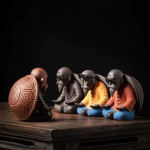 Tea Pet Schildkrötenfigur mit altem Mann