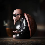 Tea Pet Schildkrötenfigur mit altem Mann