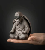 Tea Pet Schildkrötenfigur mit altem Mann