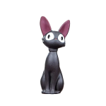 Tea Pet Schwarze Katze in sitzender Haltung