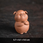Tea Pet Schwein aus violettem Ton