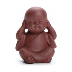 Tea Pet Sitzender Mönch aus Keramik