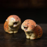 Tea Pet Tiger aus Yixing-Ton, chinesischer Tierkreis