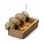 Tea Pet vier Schweine aus violettem Ton