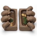 Tea Pet vier Schweine mit flachem Becken