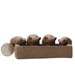 Tea Pet vier Schweine mit flachem Becken