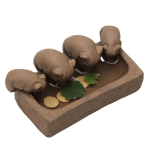 Tea Pet vier Schweine mit flachem Becken