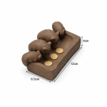 Tea Pet vier Schweine mit flachem Becken