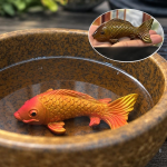 Tea Pets Koi aus Kunstharz mit Farbwechsel