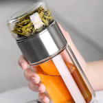 Teeflasche mit Teefilter aus Borosilikatglas