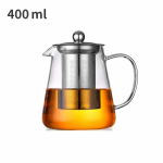 Teekanne aus Borosilikatglas mit Siebeinsatz — 400 ml