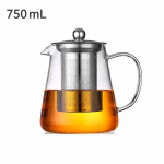 Teekanne aus Borosilikatglas mit Siebeinsatz — 750 ml