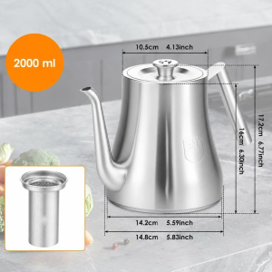 Teekanne aus Edelstahl 304 mit Sieb