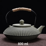 Teekanne aus Gusseisen mit etwa 800 ml — Dunkelgrau