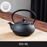 Teekanne aus Gusseisen, Teetasse und Untersetzer — Teekanne 900 ml