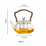 Teekanne mit Siebeinsatz aus Glas 1 L